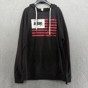 Redcon1 Sweater Mens 3XL Black Red American‎ Flag Pullover Hoodie Sweatshirt